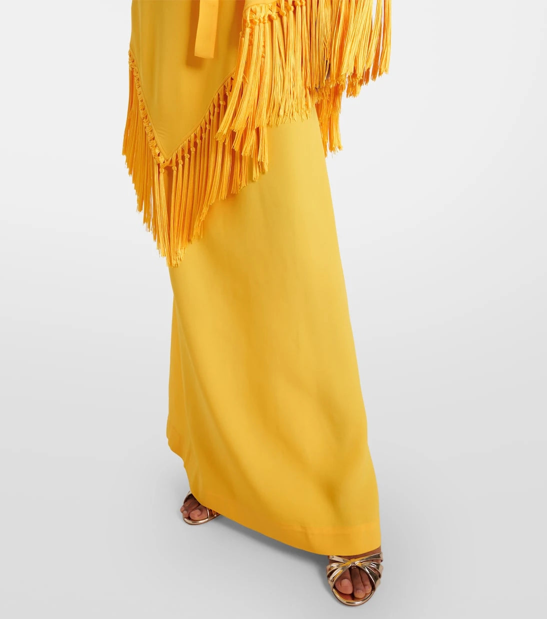 Taller Marmo - Fringed crêpe cady kaftan