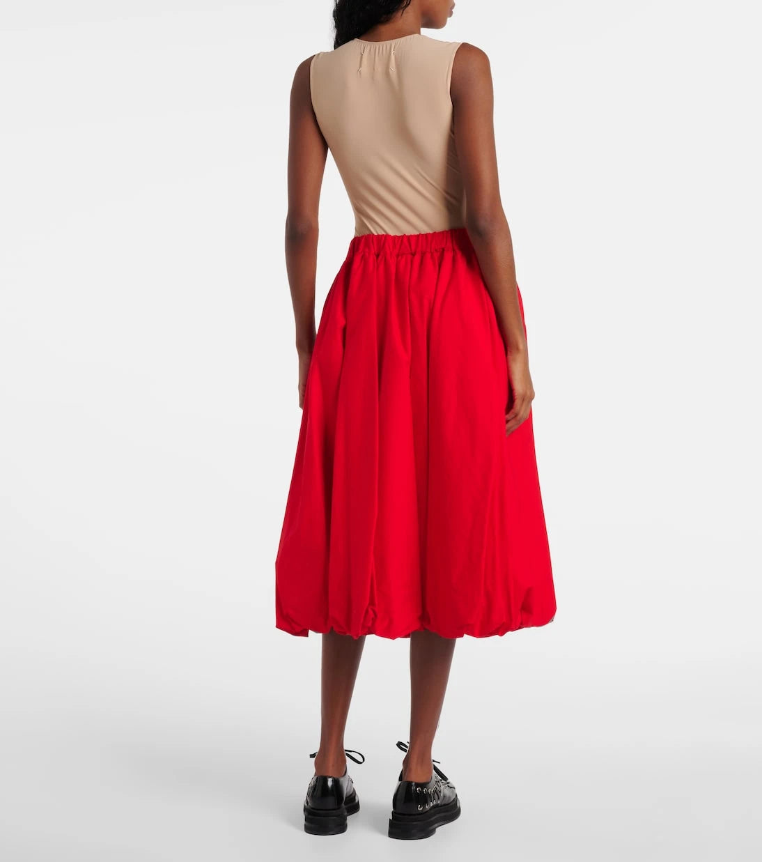 Noir Kei Ninomiya - Gathered cotton midi skirt
