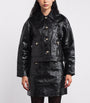 Claudie Pierlot Black Cropped Leather Jacket