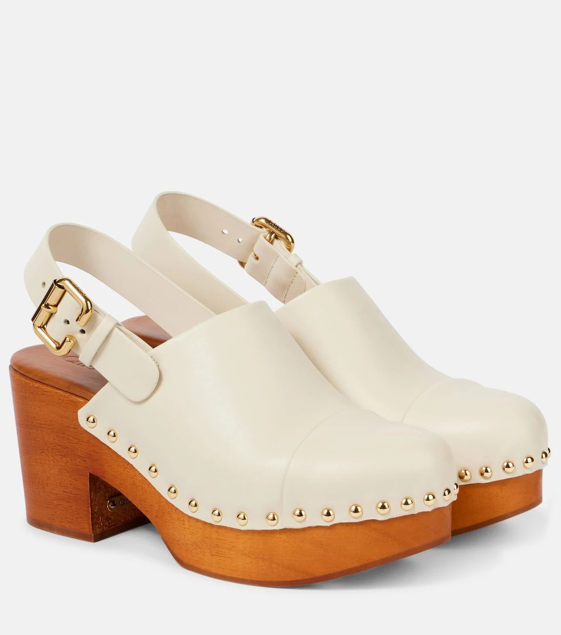 Chloé - Jeannette studded leather clogs