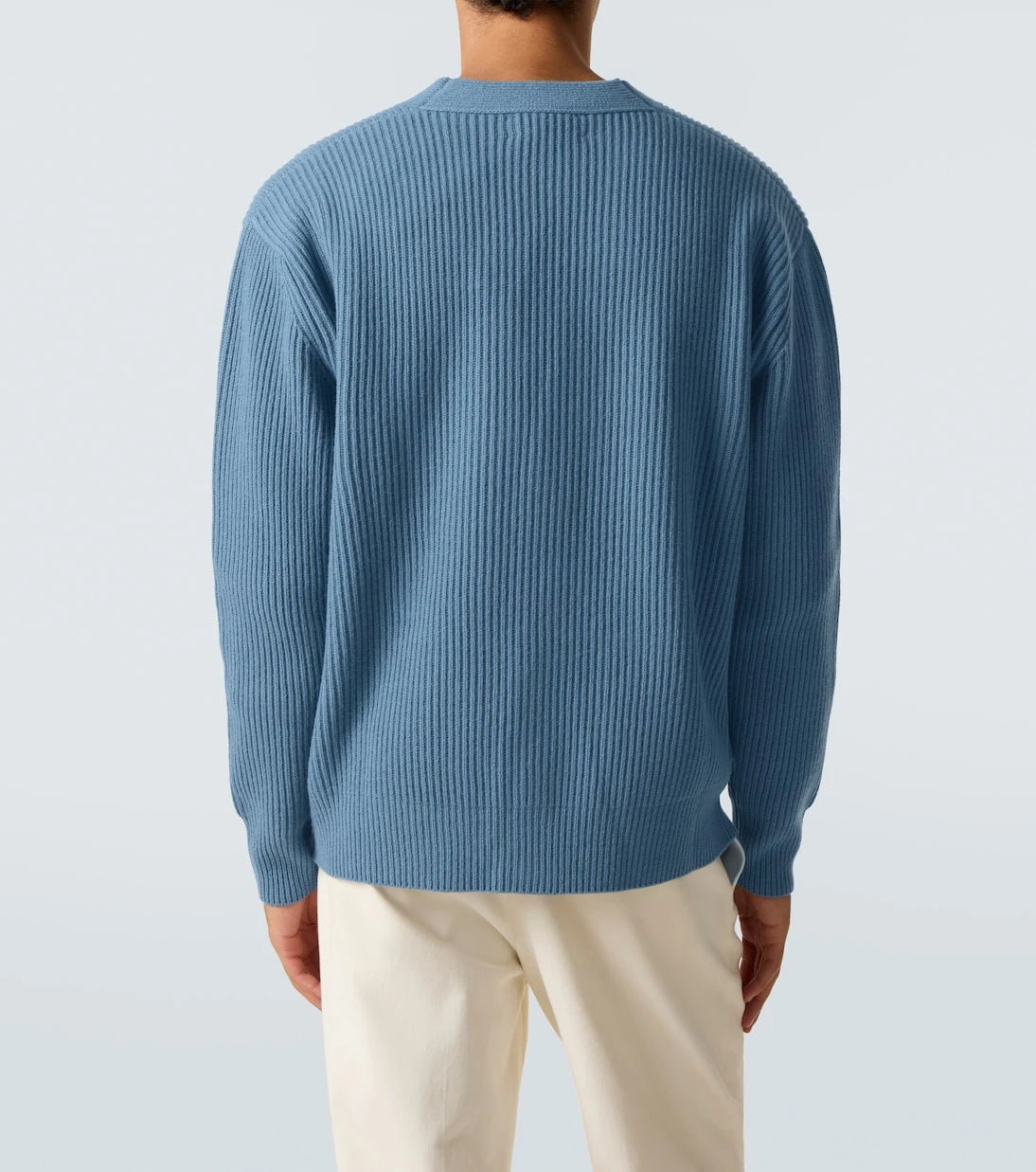 Lardini - Ribbed-knit wool and cashmere cardigan