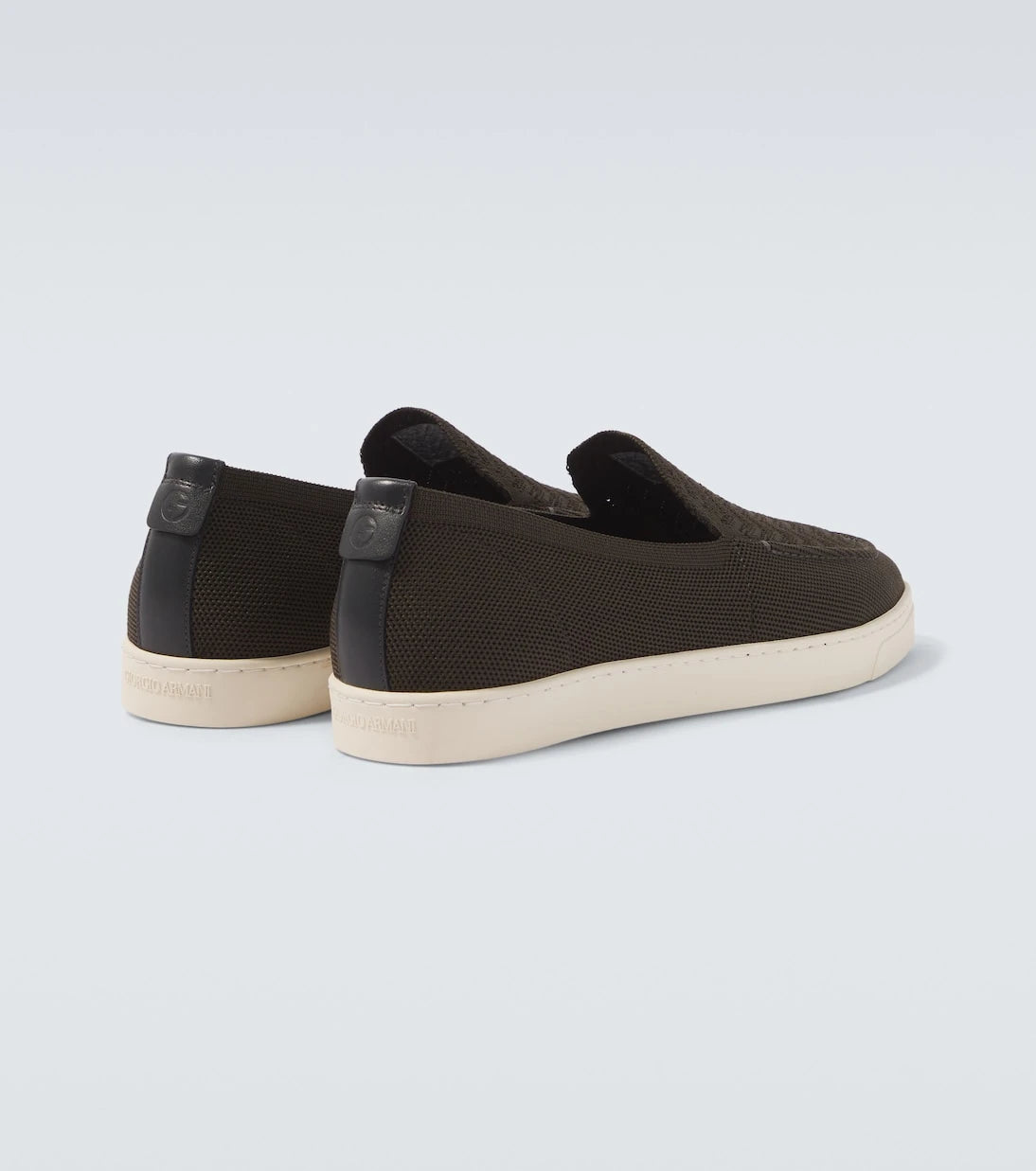 جورجيو أرماني - حذاء أشبيه بالمتسكع من الجاكار (Asv jacquard slip-on shoes)