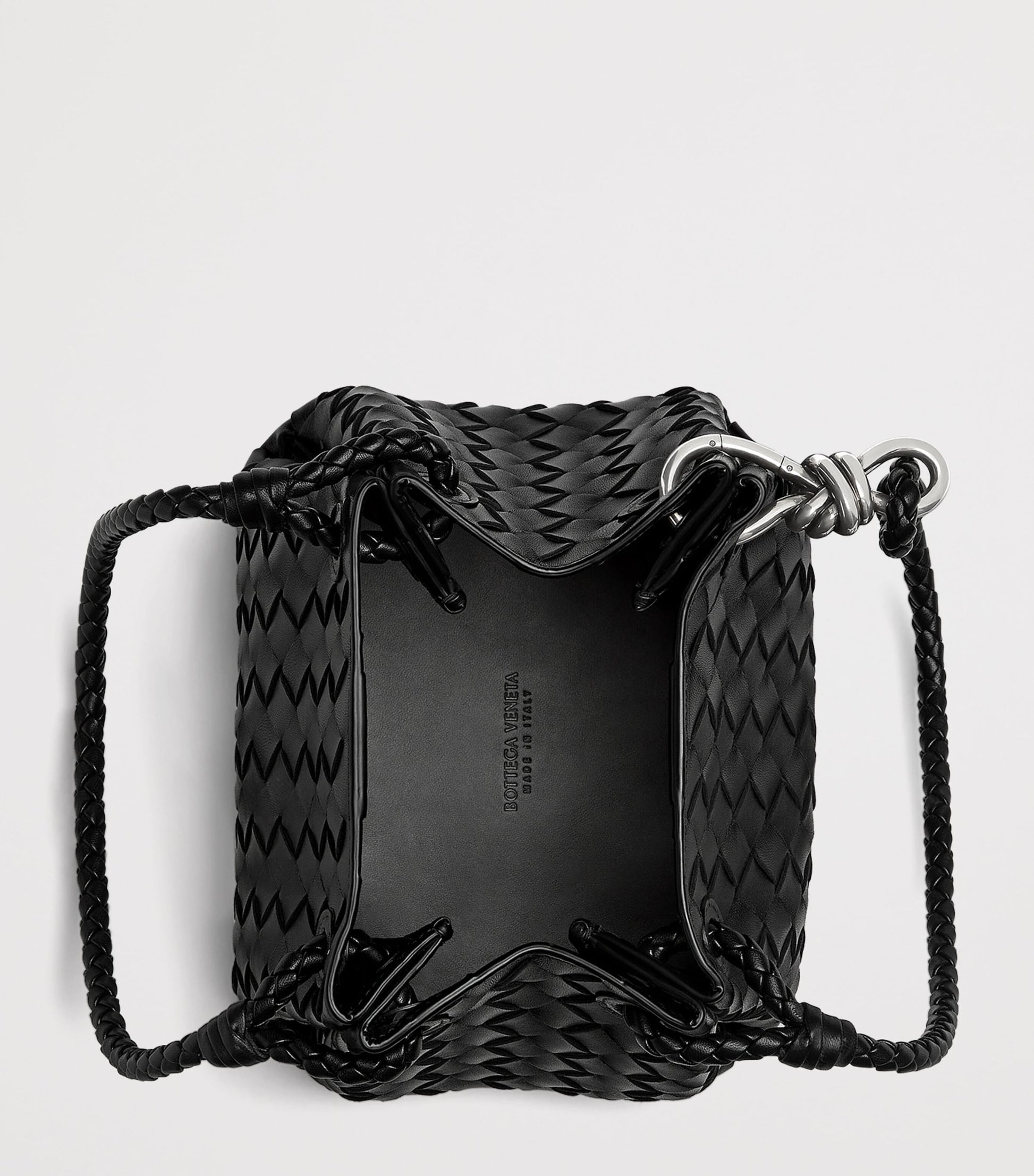 Small Intrecciato Leather Parachute Shoulder Bag