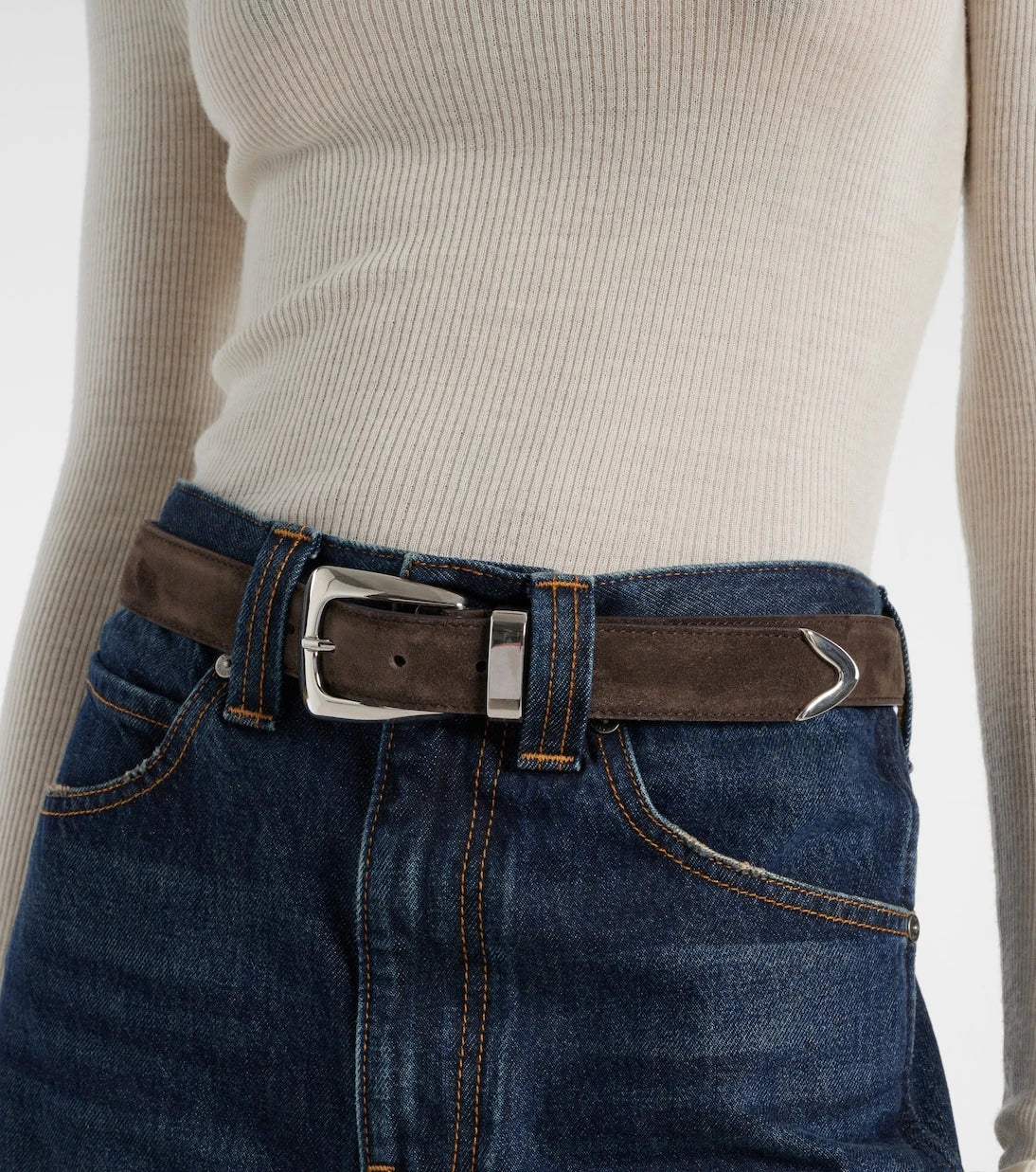 Khaite - Benny suede belt