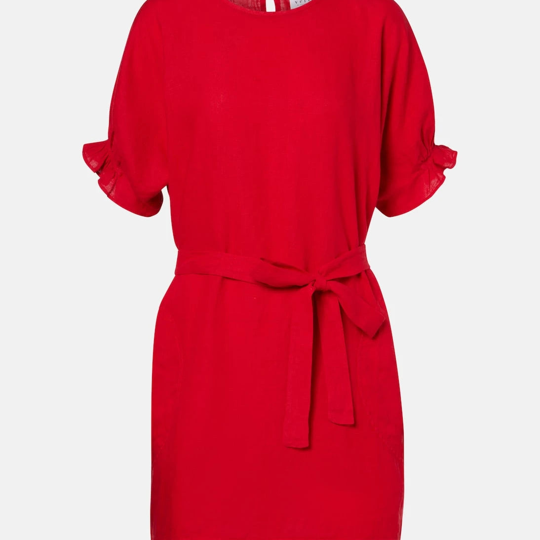 Velvet - Vivian belted linen minidress