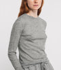 The Row Grey Inverness Cashmere Long-Sleeve T-Shirt