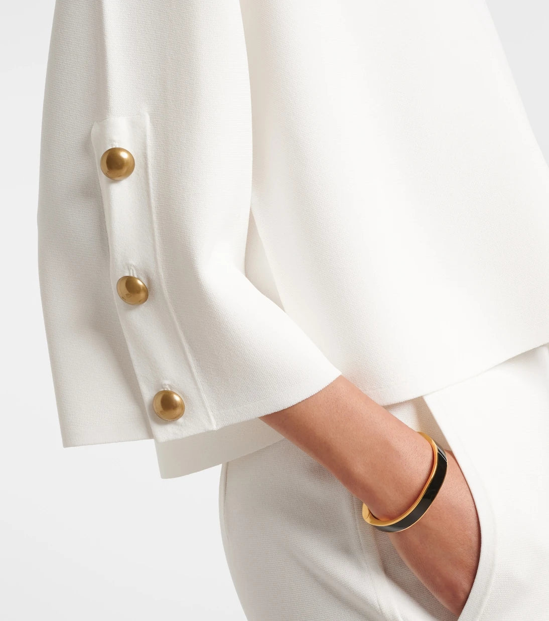 Max Mara - Embellished crêpe top
