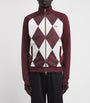 Fred Perry Burgundy Argyle Track Jacket