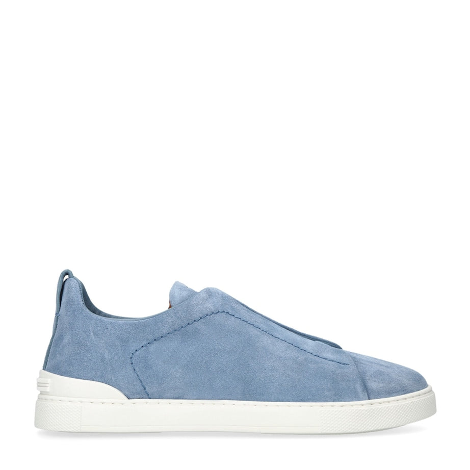 Zegna Suede Triple Stitch Sneakers