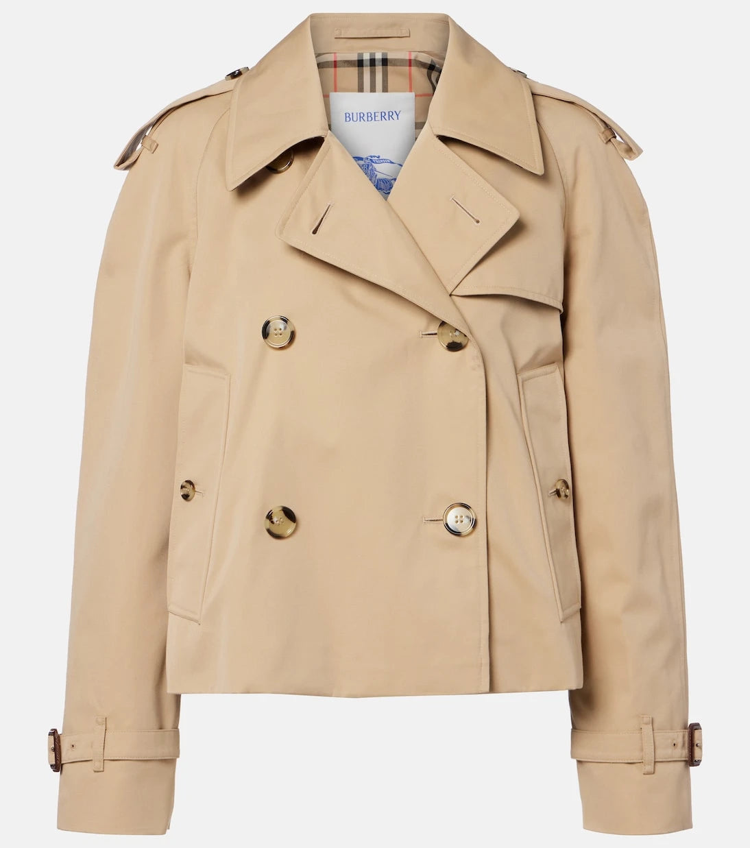 Burberry - Cropped cotton gabardine jacket