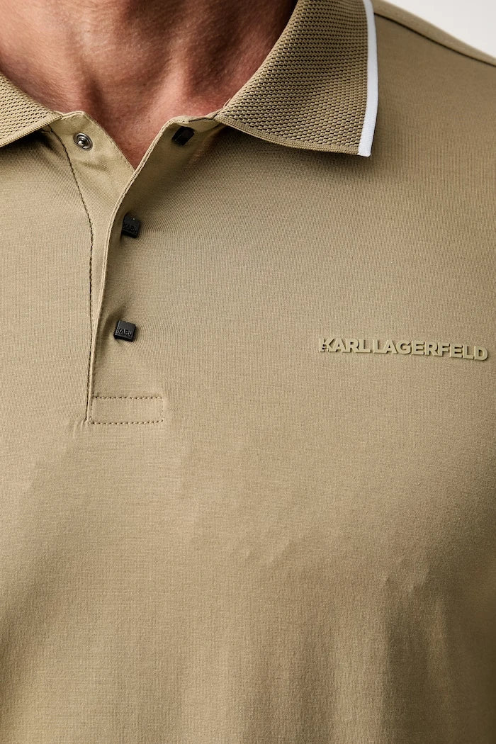 Karl Lagerfeld pamuklu erkek polo tişört