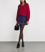MAX&Co. Blue Wool-Blend Tartan Mini Skirt