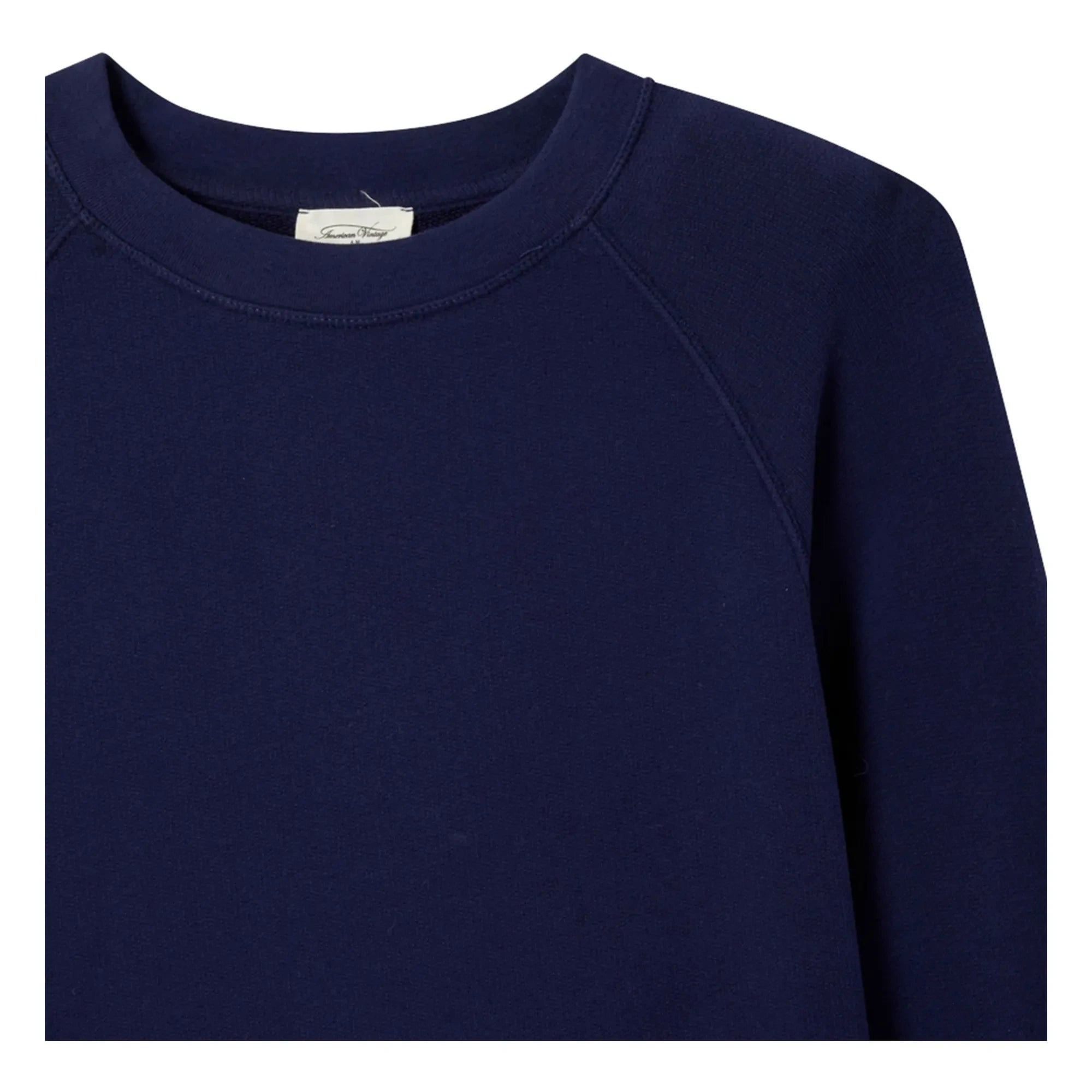 American Vintage - Atubay Crew Neck Sweat Top | Dark Blue