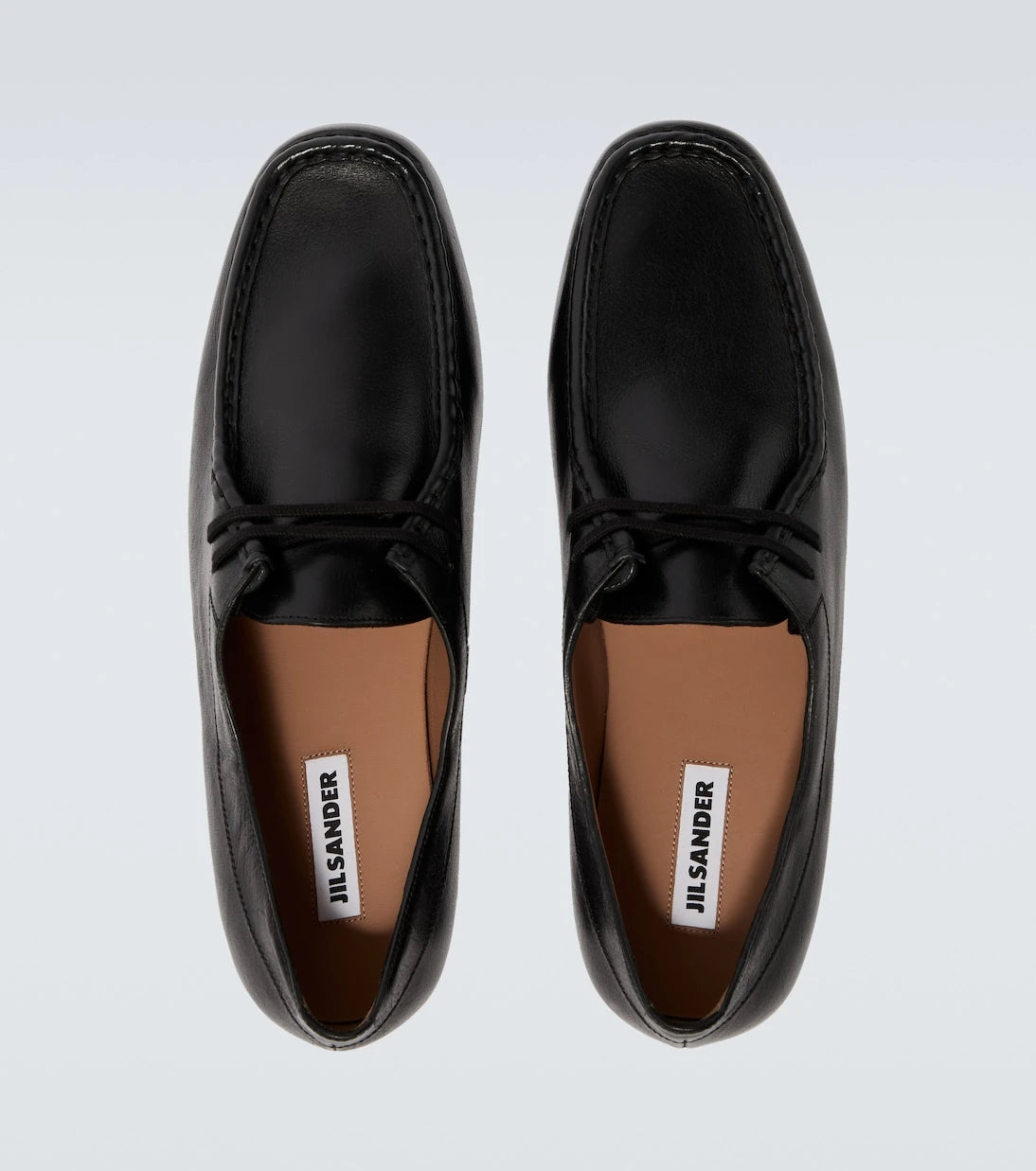 Jil Sander - حذاء برقبة جلد برباط وغطاء للرأس