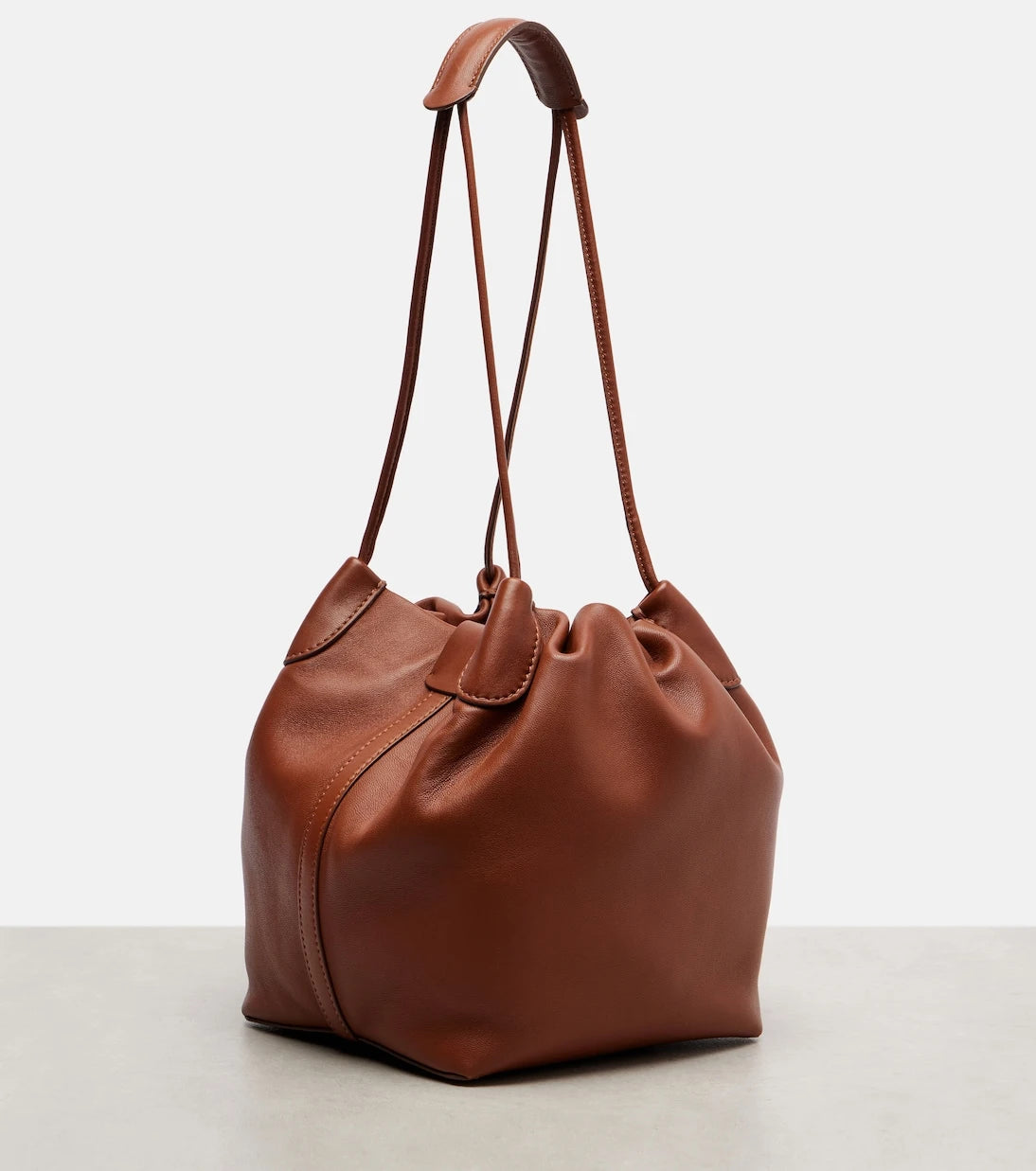 Loro Piana - Bale Softy Small leather bucket bag