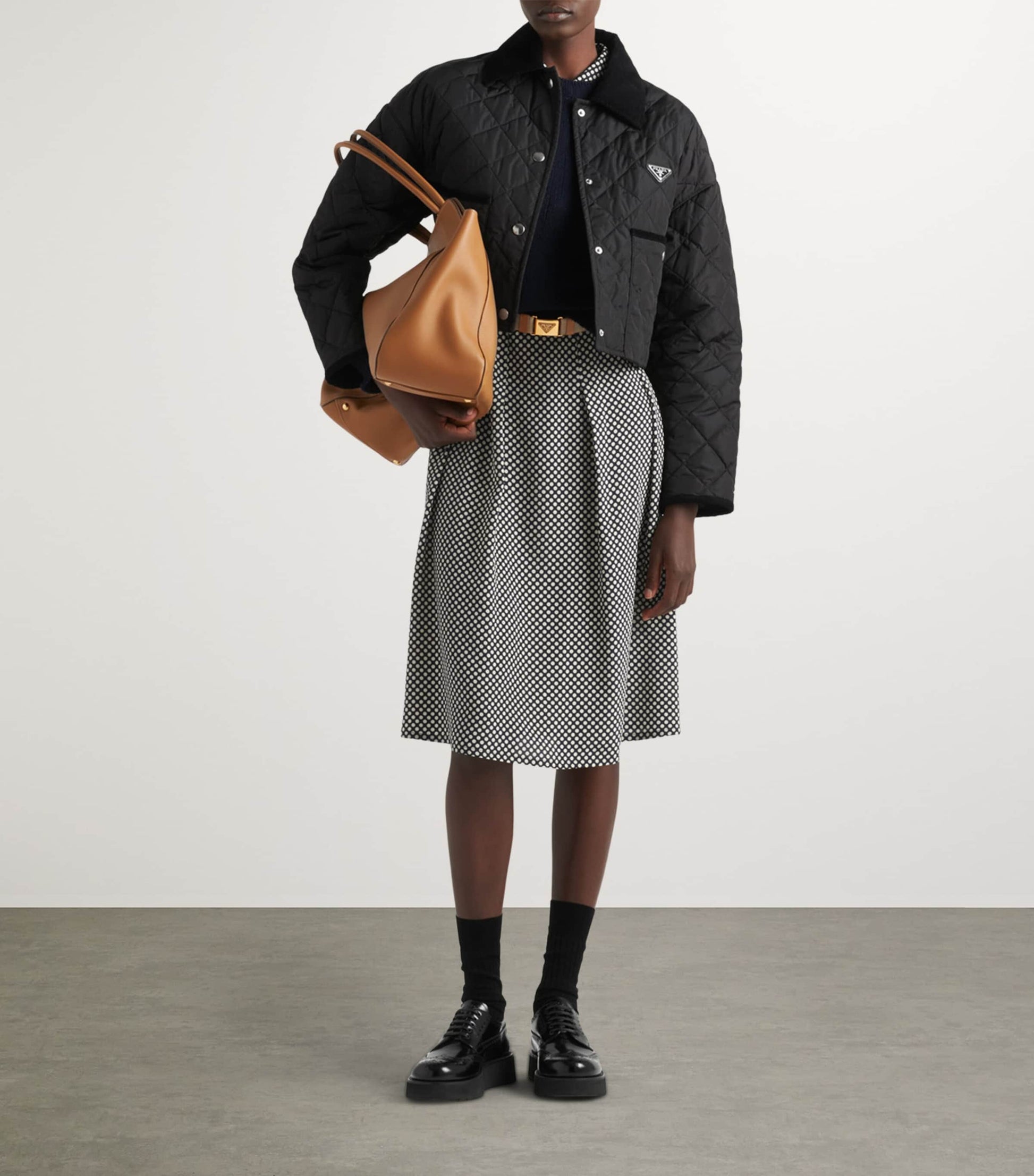 Prada Black Re-Nylon Cropped Jacket