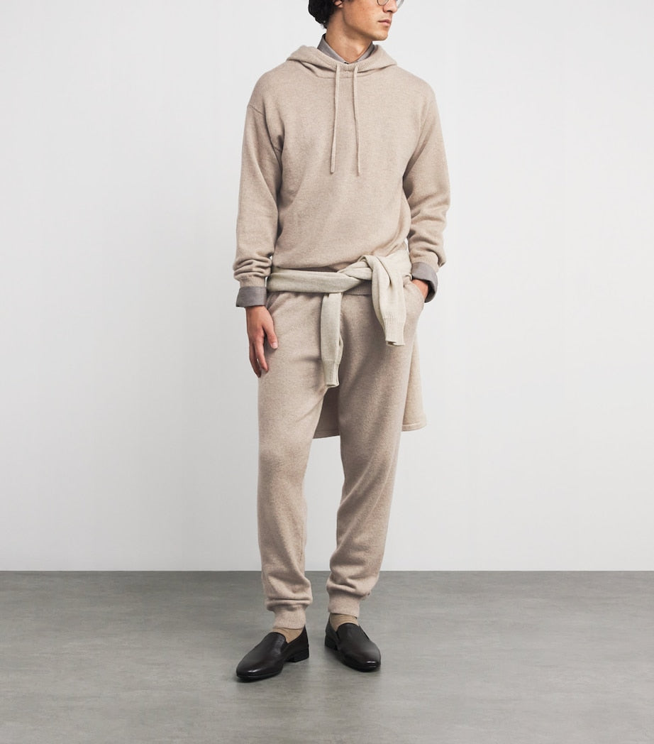 Beige Cashmere Hoodie