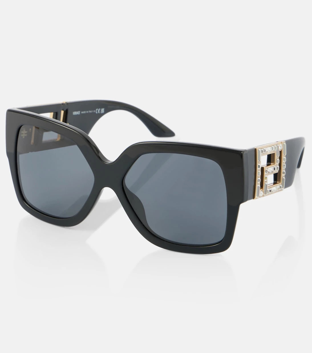 Versace - Greca embellished oversized sunglasses