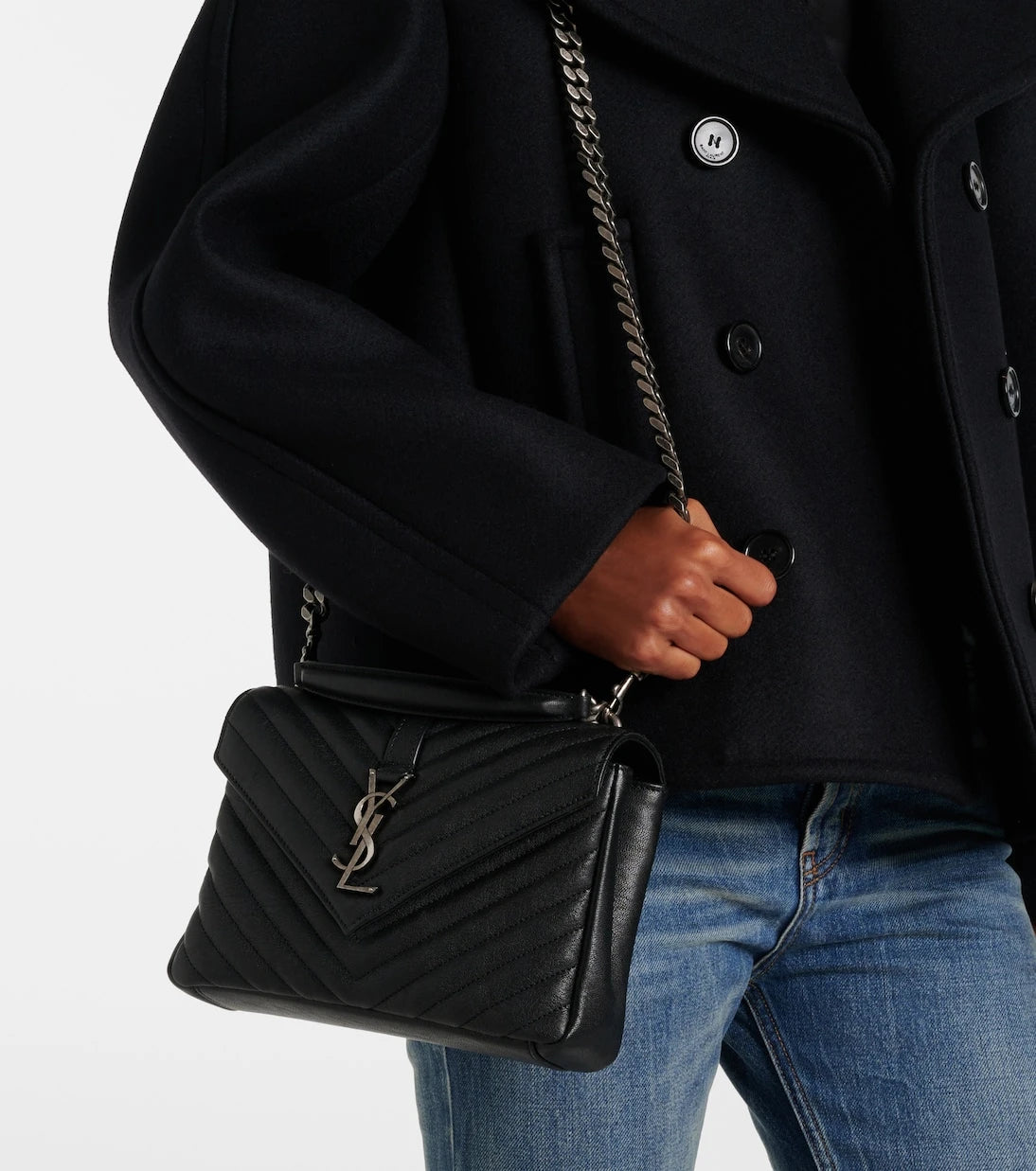 Saint Laurent - Collège Medium leather shoulder bag
