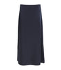 Weekend Max Mara Blue Satin Midi Skirt
