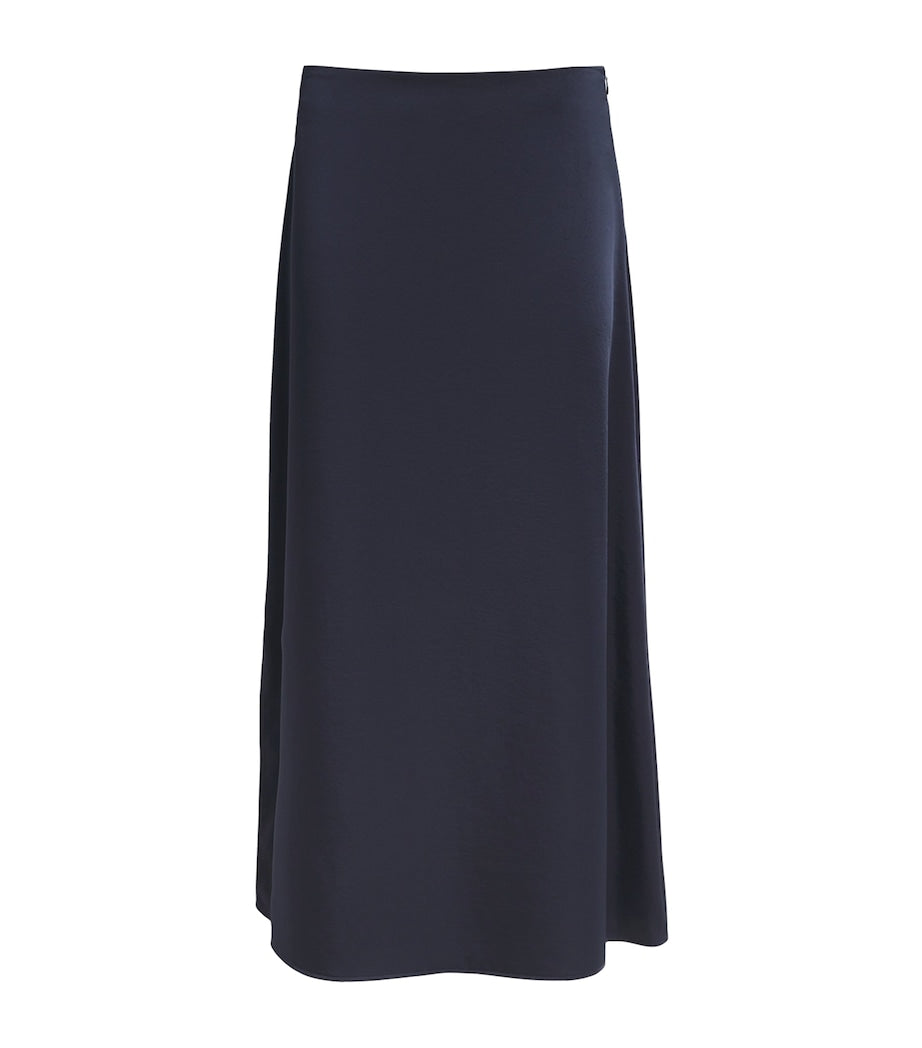 Weekend Max Mara Blue Satin Midi Skirt