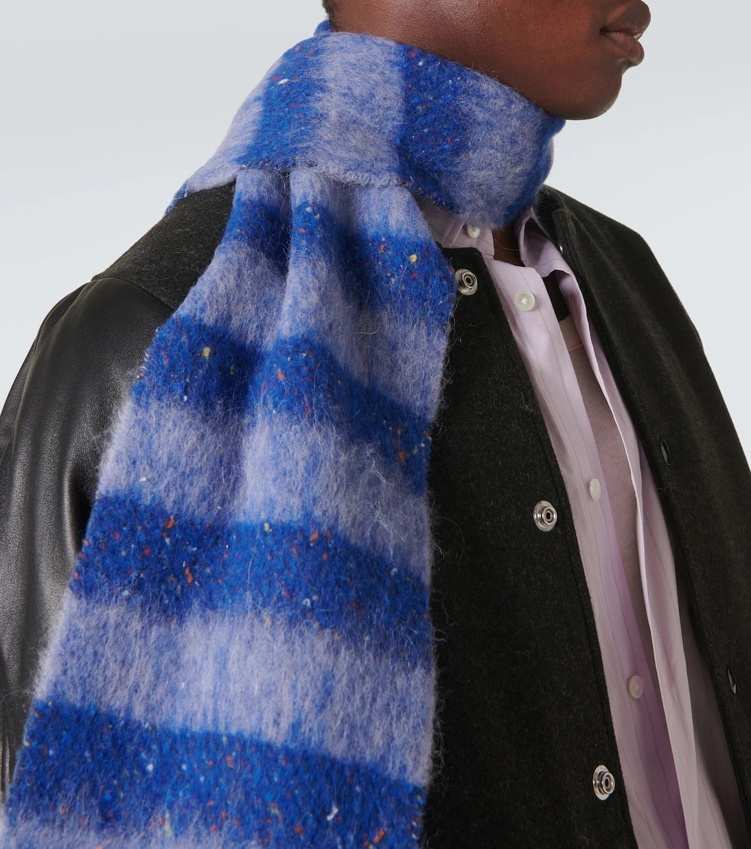 Acne Studios - Striped logo alpaca-blend scarf