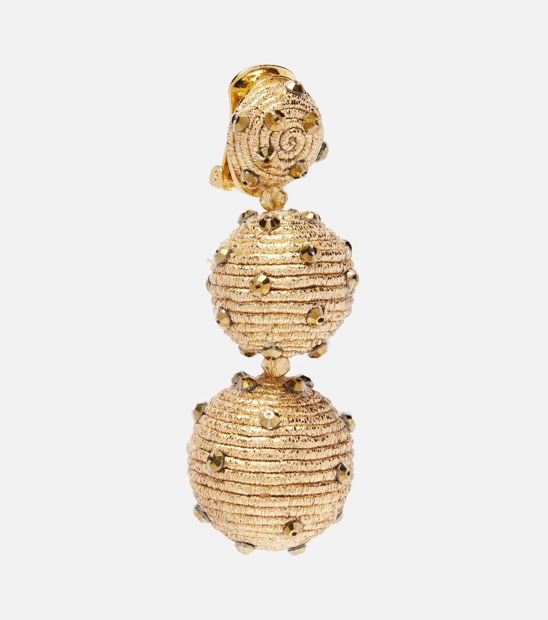 Oscar de la Renta - Embellished clip-on earrings