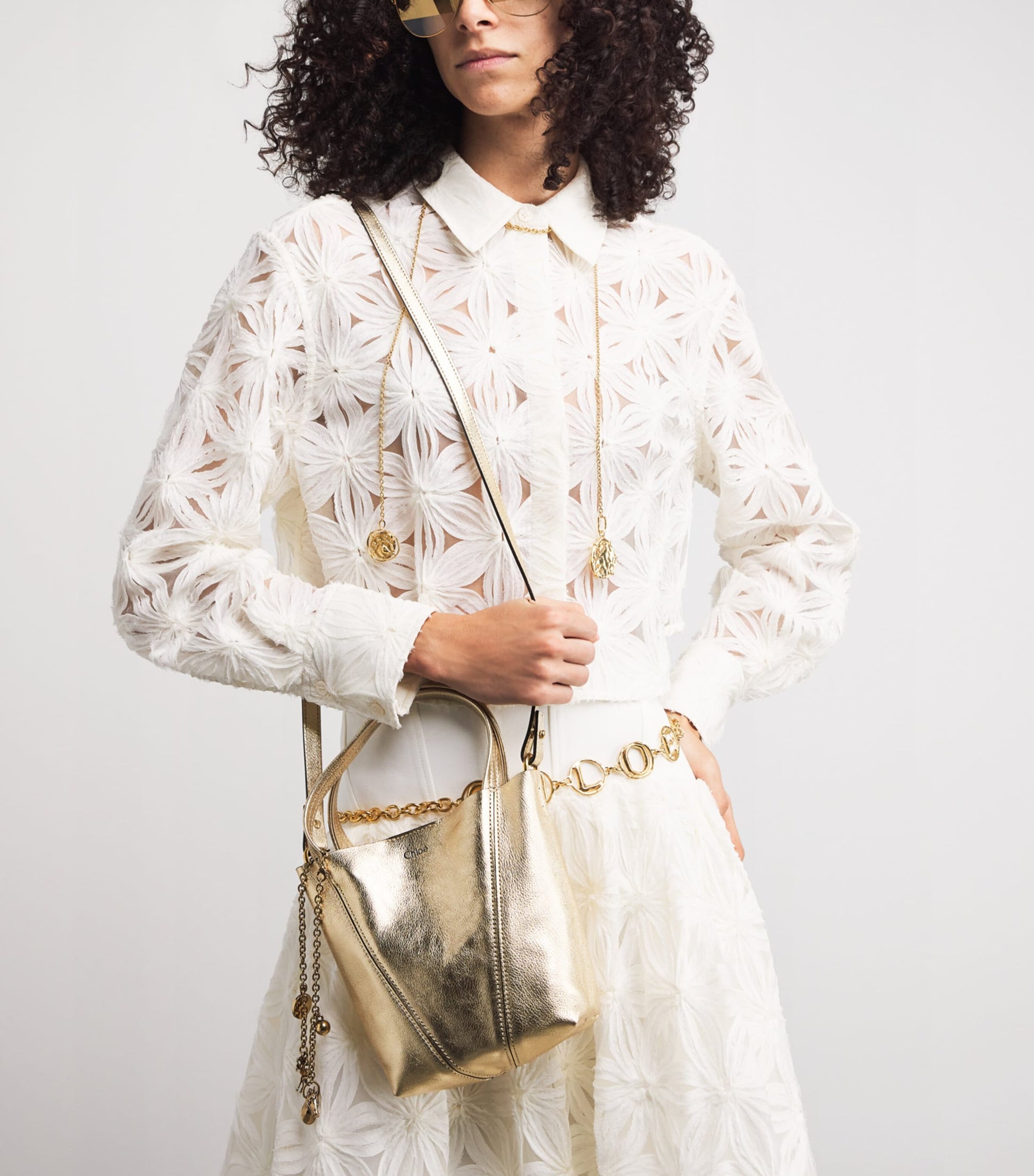 Chloé Small Leather Spin Tote Bag