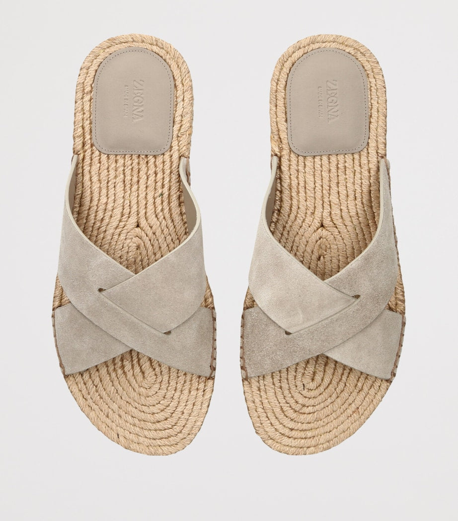 Zegna Suede Espadrille Sandals