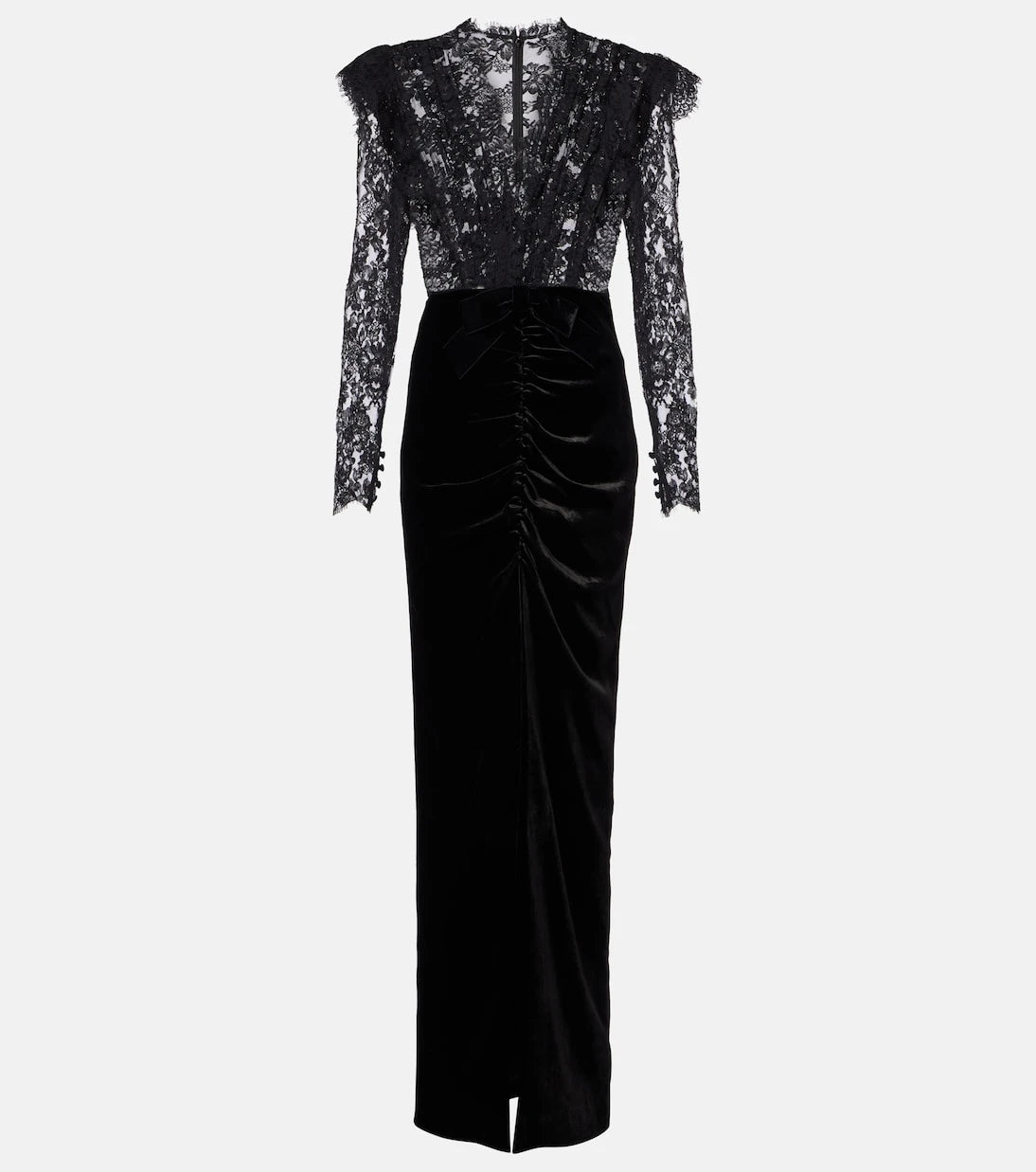 Alessandra Rich - Lace and velvet gown