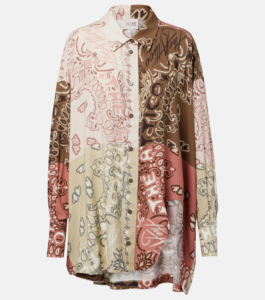 The Attico - Bandana oversized muslin shirt