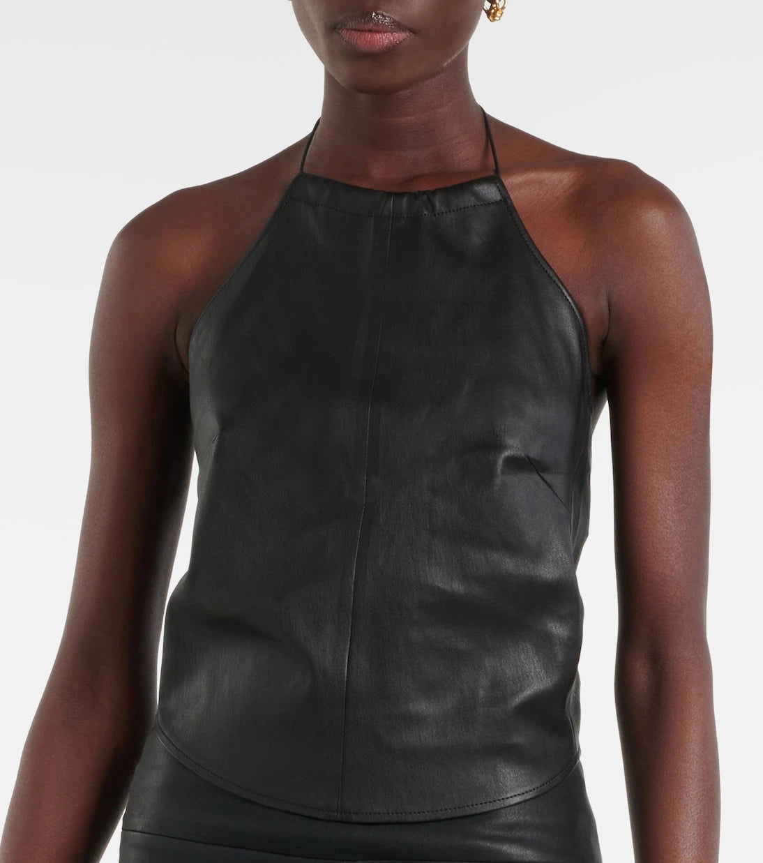 Stouls - Rosie halterneck leather top