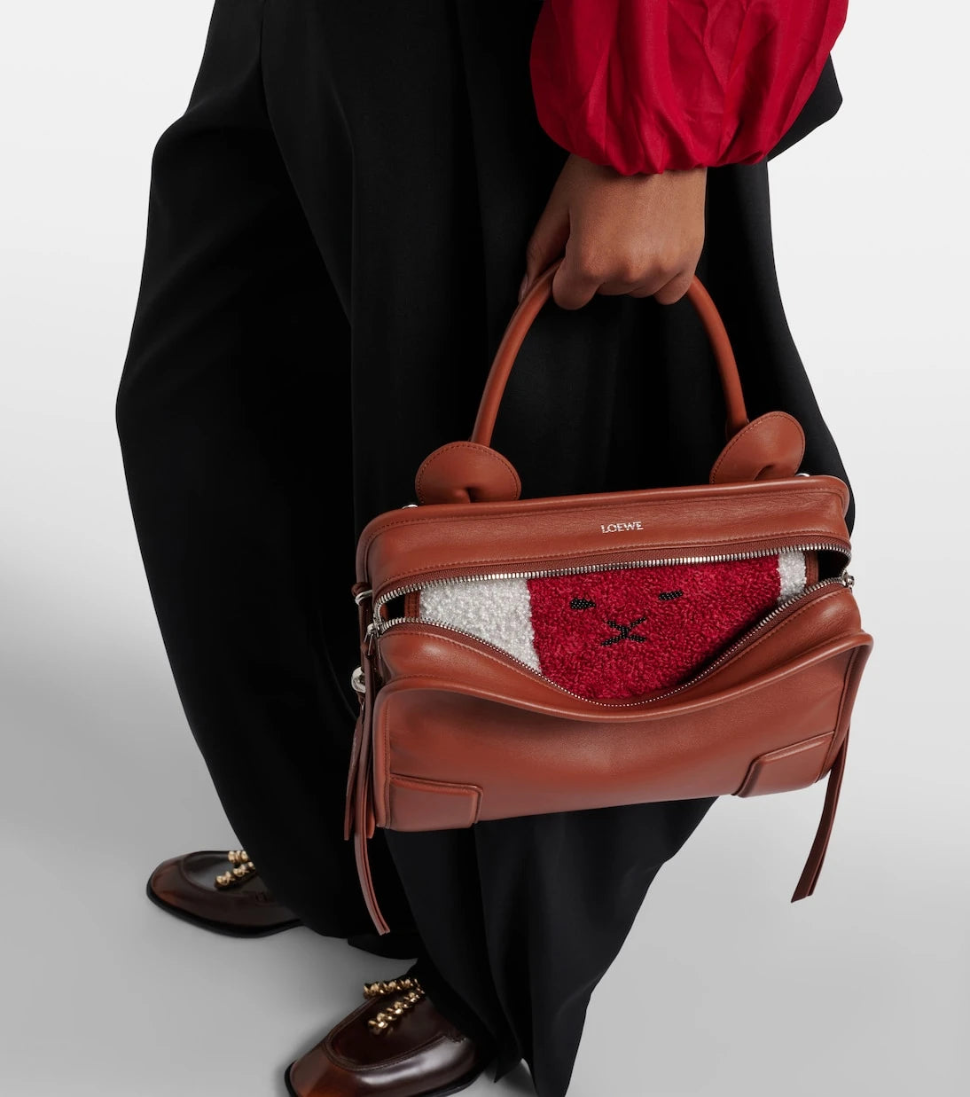 Loewe - Amazona 180 Lion Medium leather tote bag
