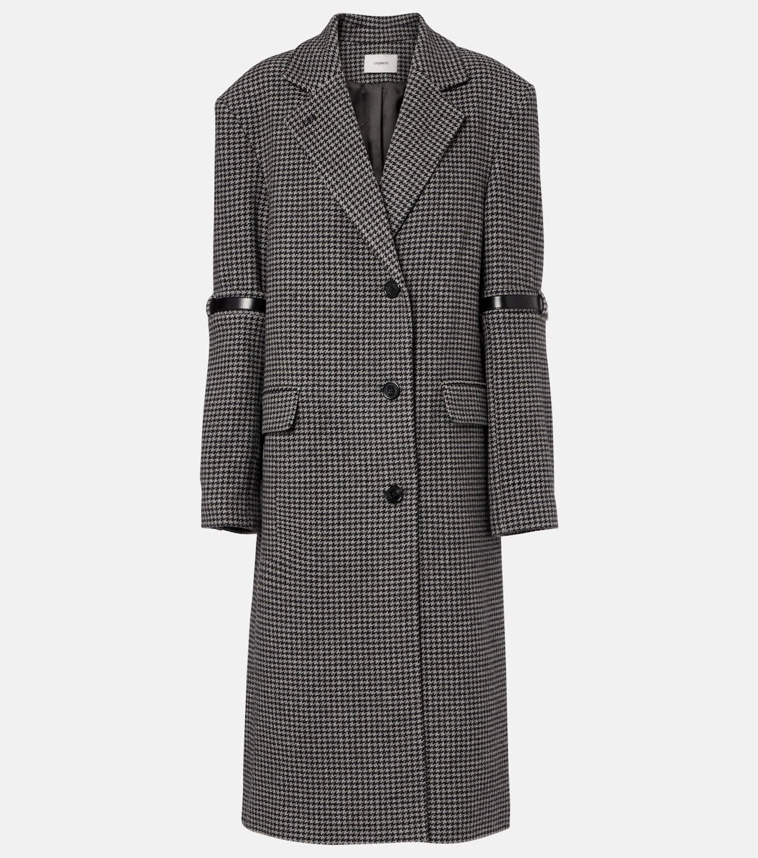 Coperni - Houndstooth wool and cashmere coat