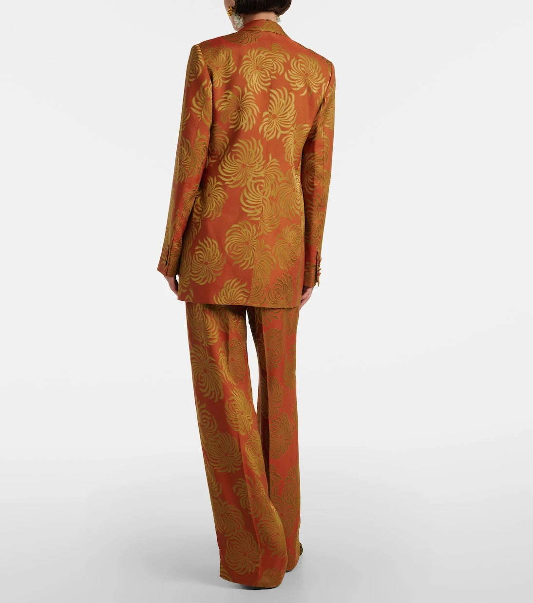 Dries Van Noten - سترة بليزر جاكار مزهرة