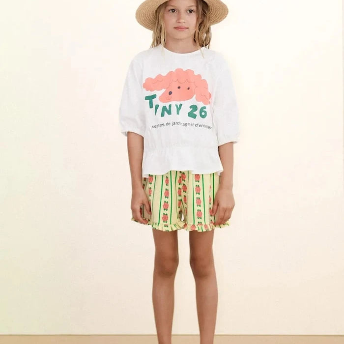 Детска памучна тениска Tinycottons RED DOG GRAPHIC TOP