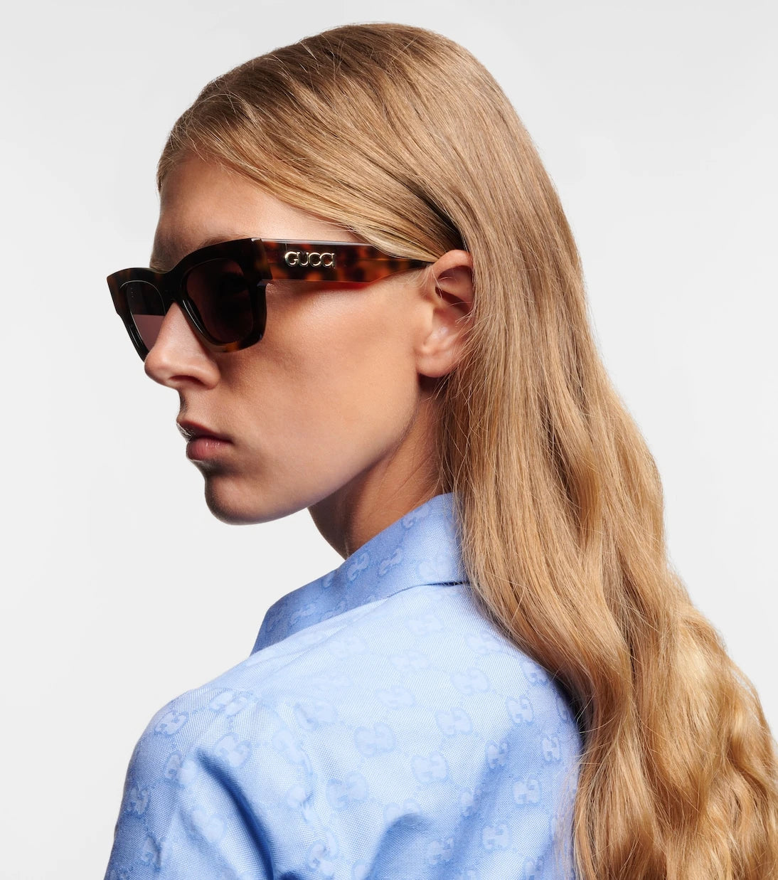 Gucci - Lettering square sunglasses