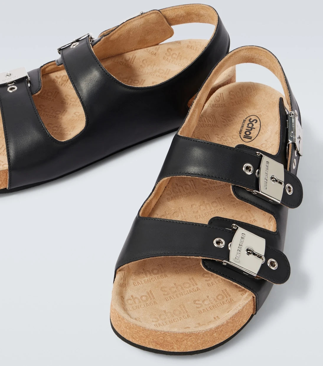 Balenciaga - x Scholl leather sandals