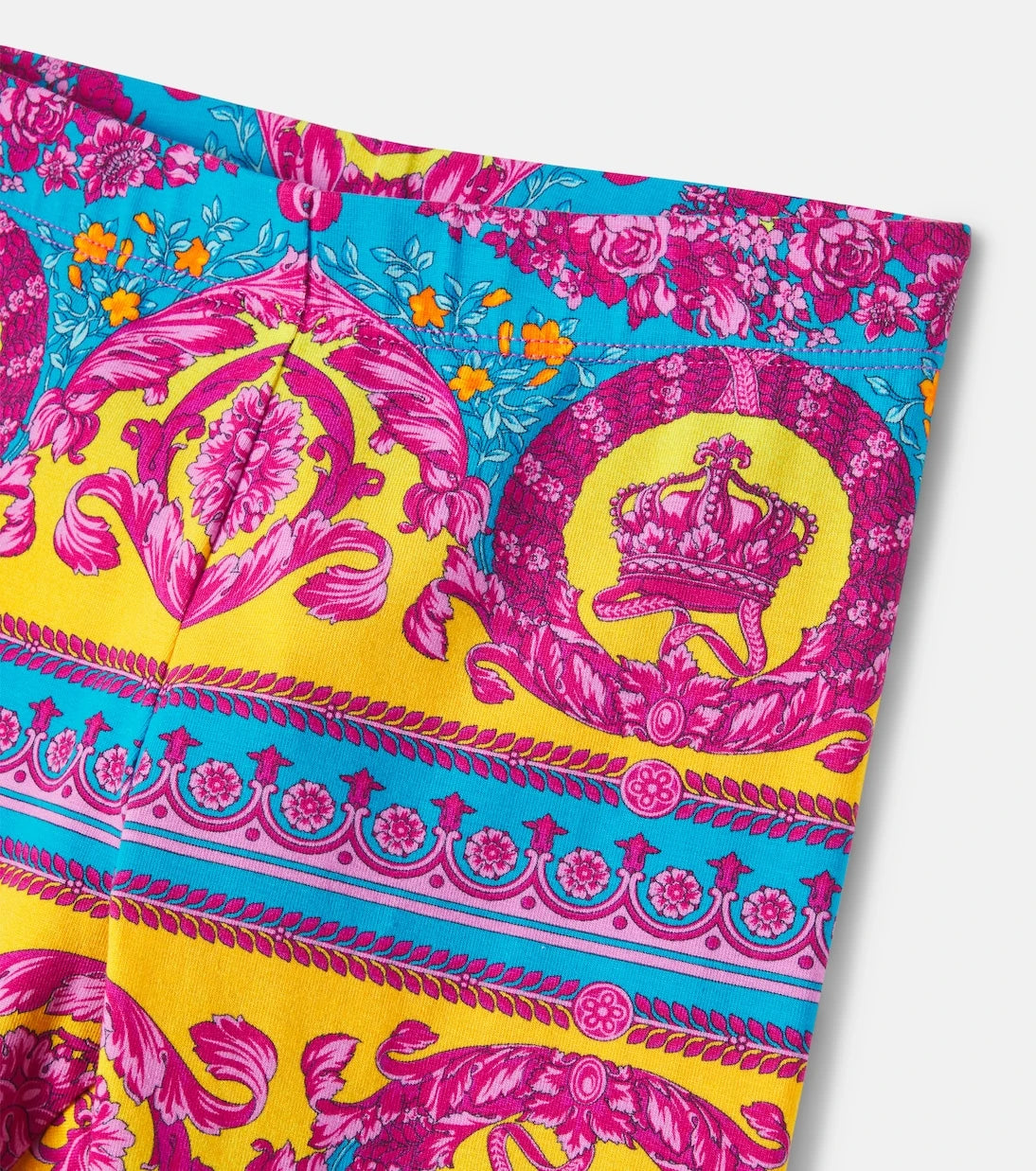 Versace Kids - Electric Barocco cotton-blend jersey leggings