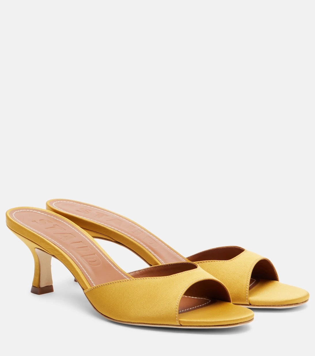 Staud - Brigitte leather-trimmed mules