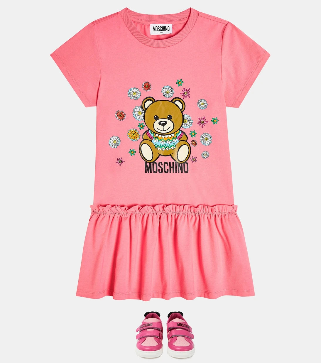 Moschino Kids - Teddy Bear leather sneakers