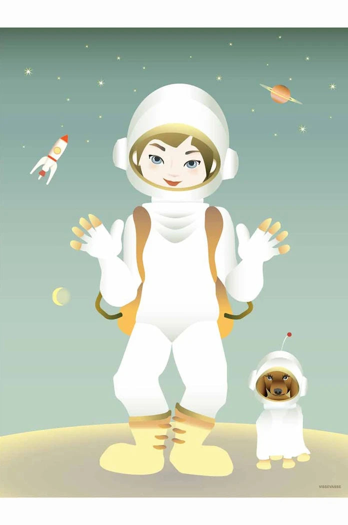 Vissevasse The Astronaut Poster 30x40 cm