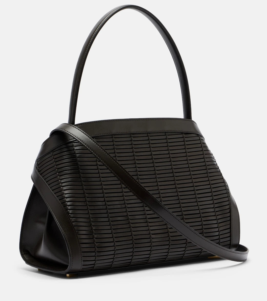Ferragamo - Hug Medium woven leather shoulder bag
