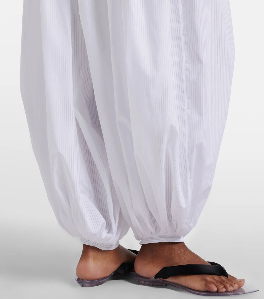 Alaïa - Striped cotton poplin balloon pants
