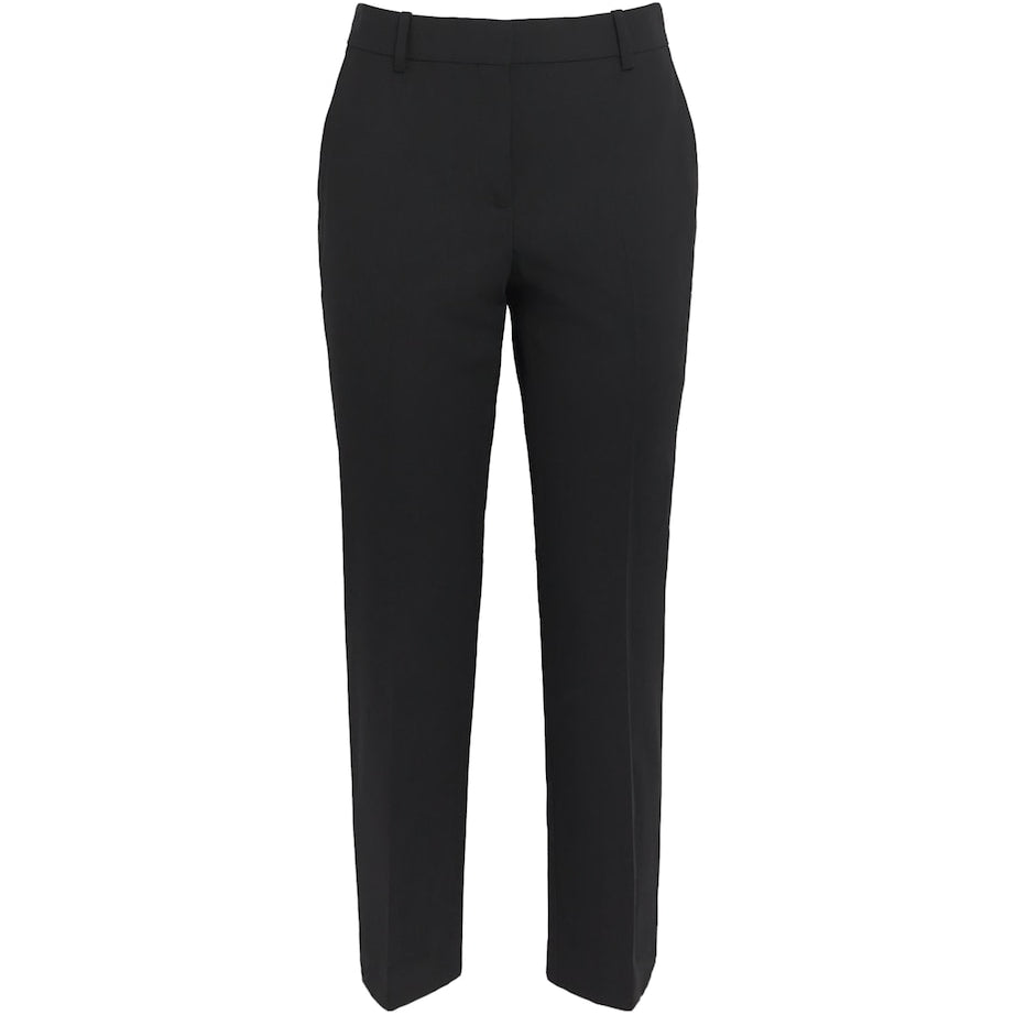 Theory Black Good Wool Cropped Treeca Trousers