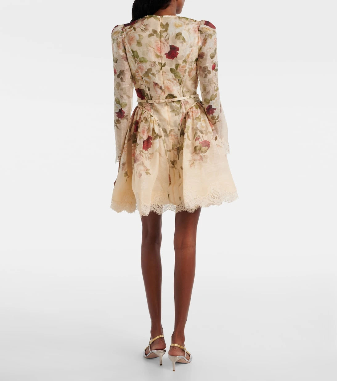 Zimmermann - Hypnotic floral linen and silk minidress