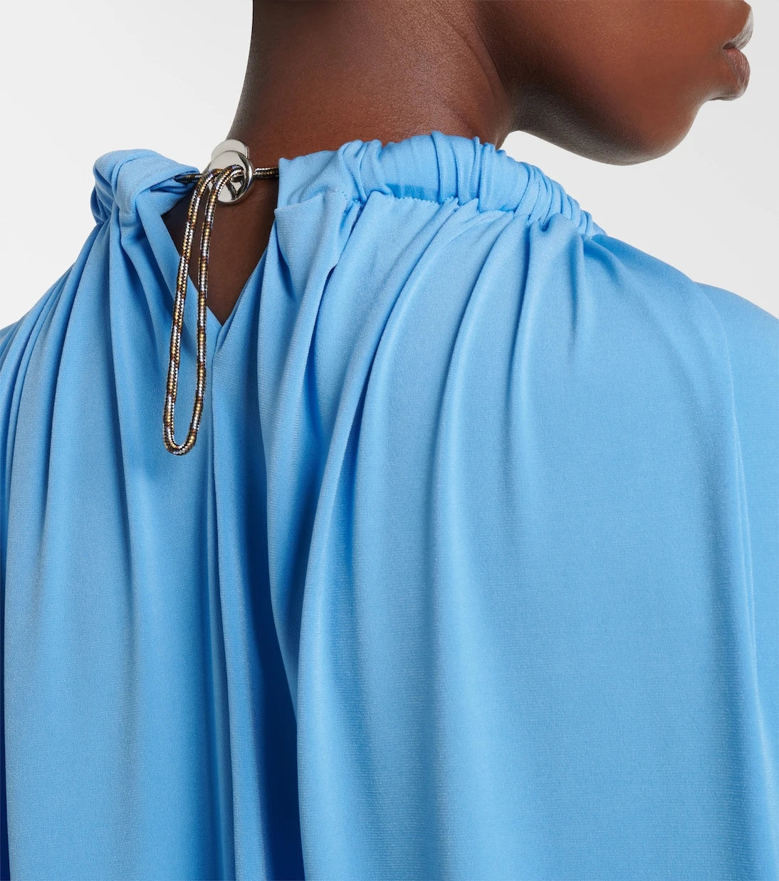 Coperni - Caped draped smocked midi dress