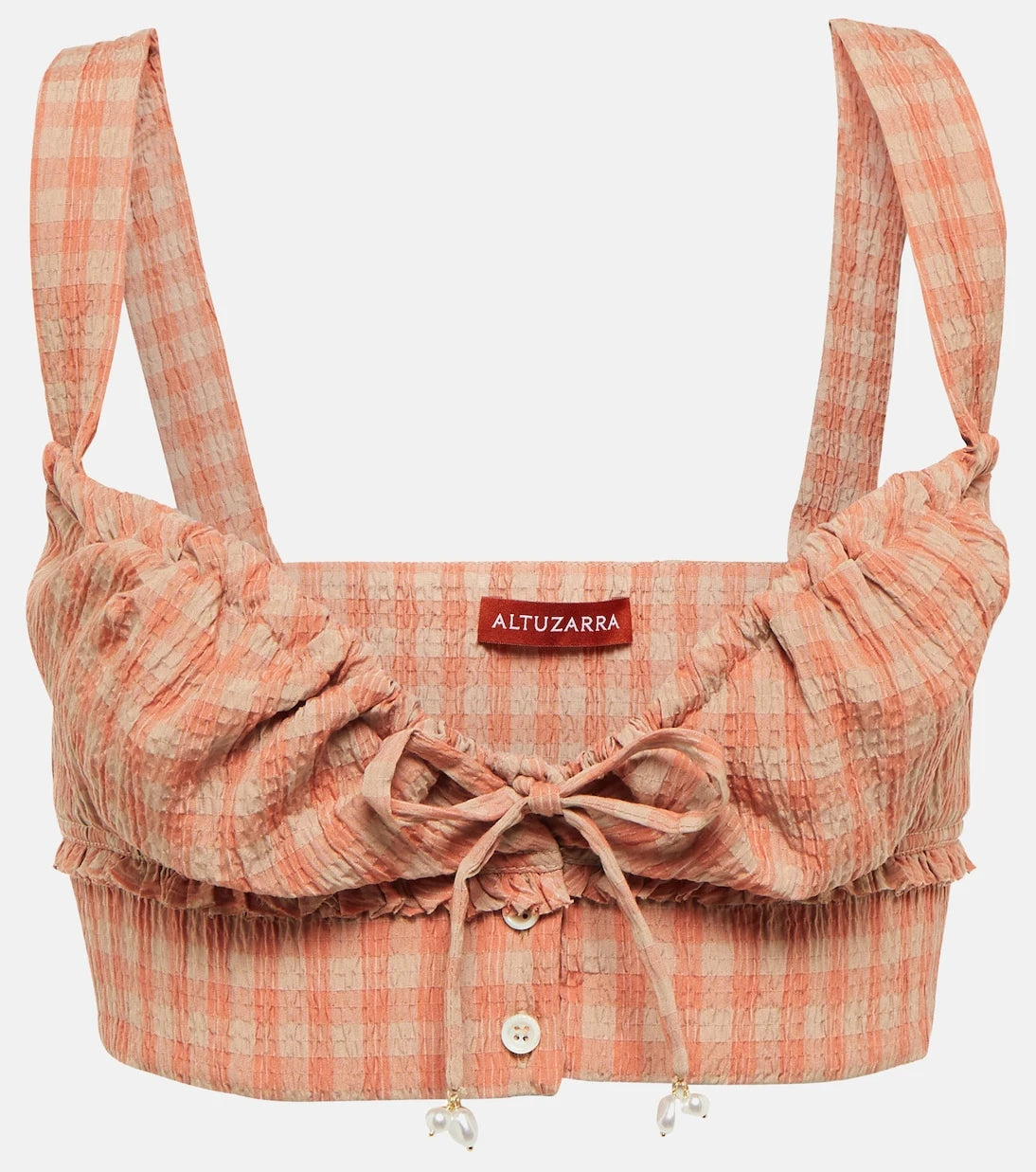 Altuzarra - Bijou gingham cropped top