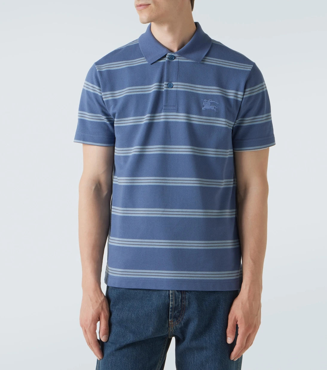 Burberry - EKD striped cotton piqué polo shirt