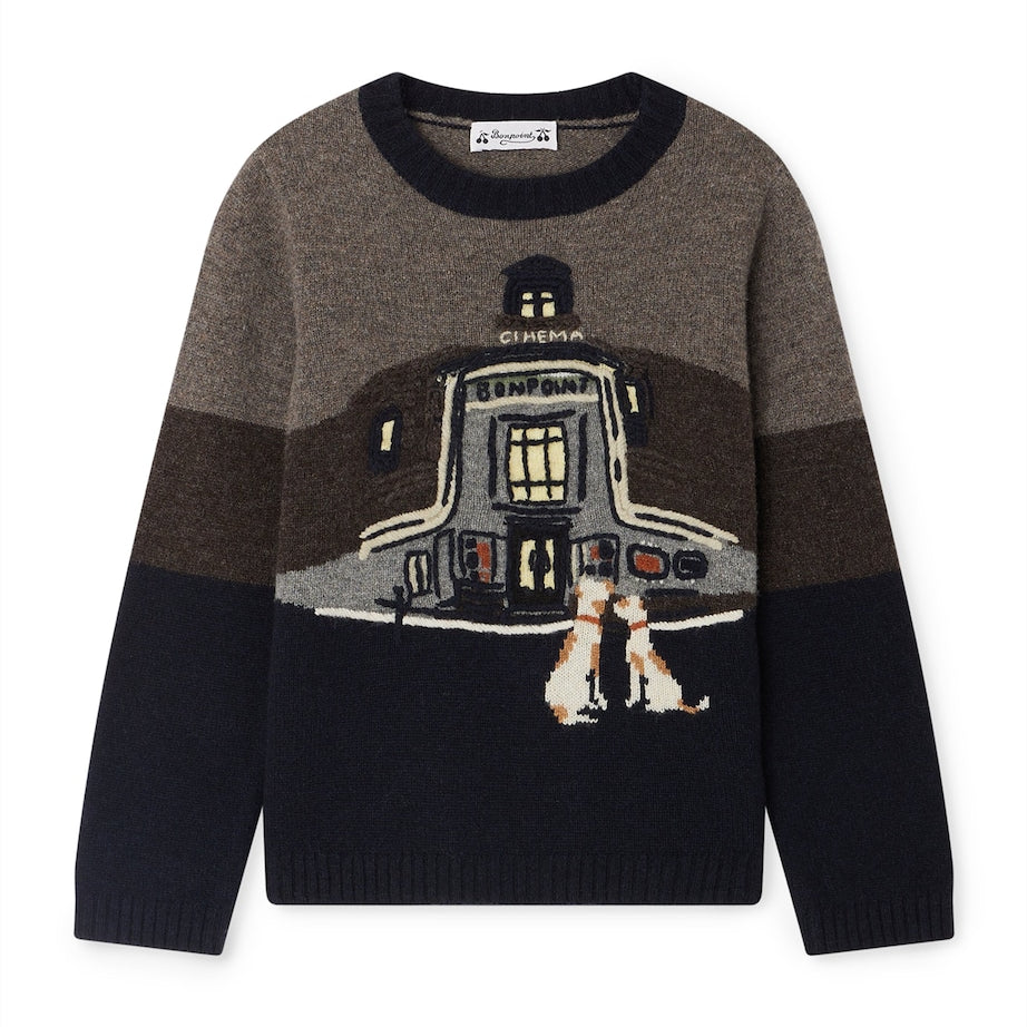 Wool Jacquard Jean Sweater (10-14 Years)